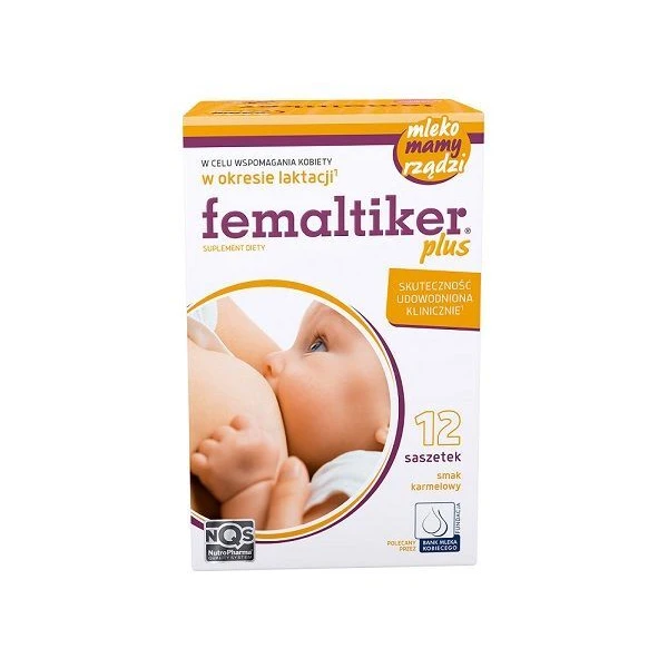 Femaltiker Plus, smak karmelowy, 12 saszetek