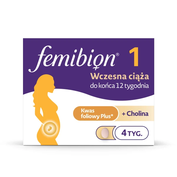 Femibion 1, Wczesna ciąża 1-12 tydzień, 28 tabletek