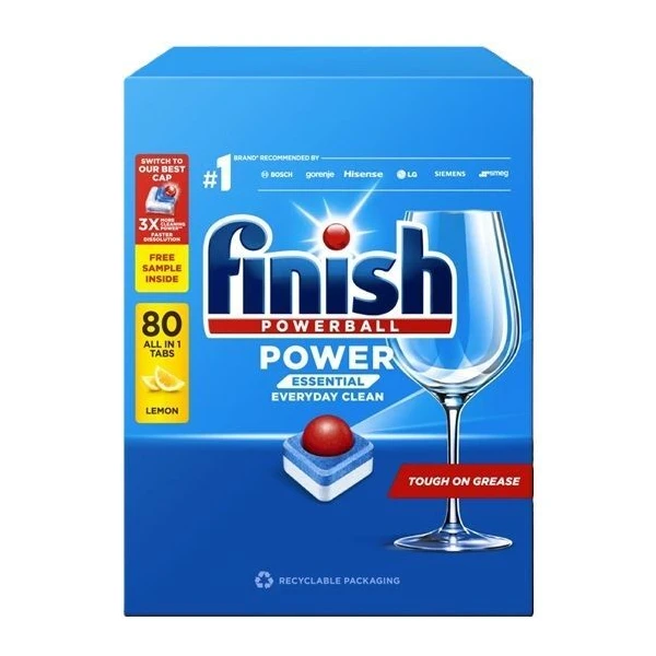 Finish Power Essential Lemon, tabletki do zmywarek, 80 sztuk