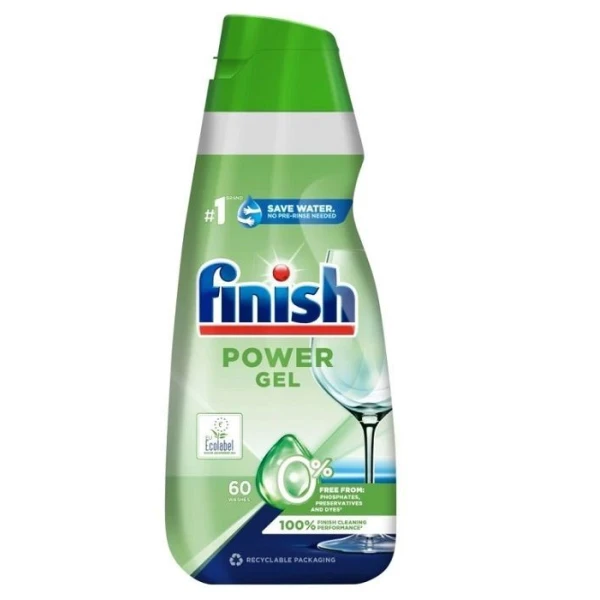 Finish Power Gel 0%, żel do zmywarki, 900ml