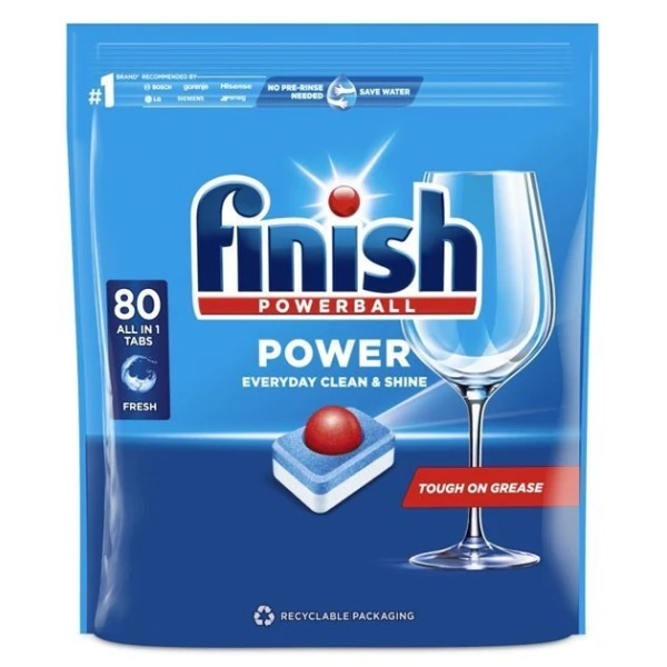 Finish Power, tabletki do zmywarki, 80 sztuk