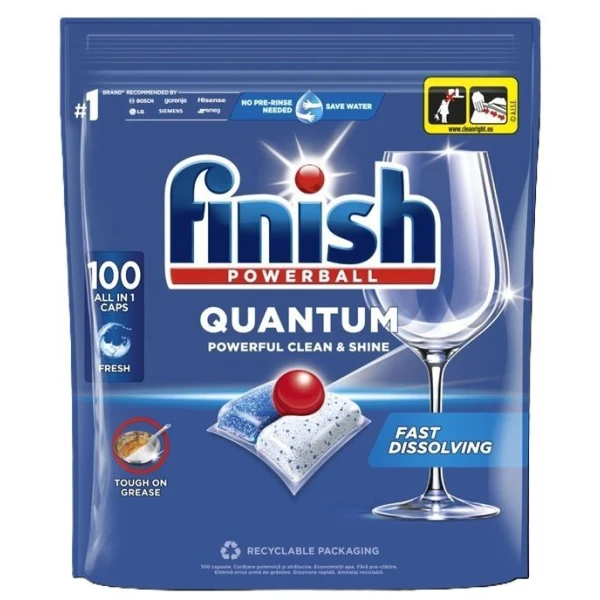 Finish Quantum, kapsułki do zmywarek, 100 sztuk