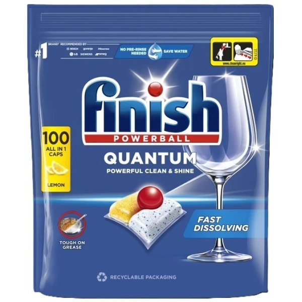 Finish Quantum Lemon, kapsułki do zmywarek, 100 sztuk