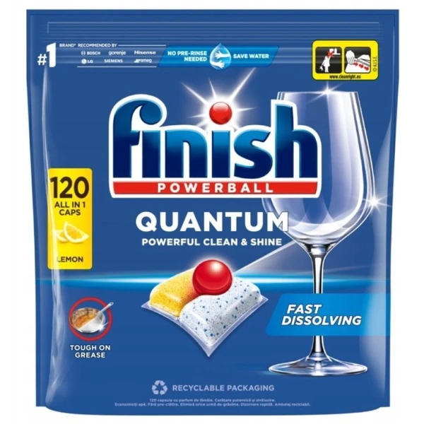 Finish Quantum Lemon, kapsułki do zmywarek, 120 sztuk