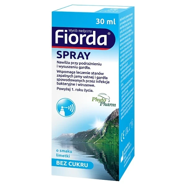 Fiorda, spray do jamy ustnej, smak limetki, bez cukru, po 1 roku życia, 30ml