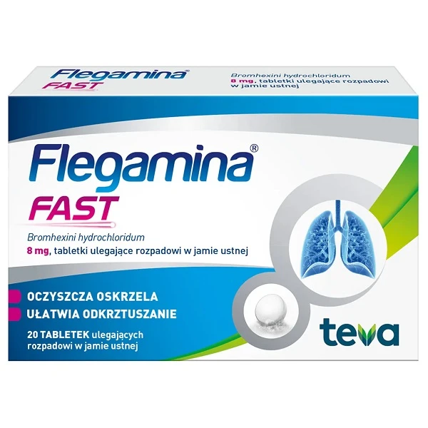 Flegamina Fast 8mg, 20 tabletek