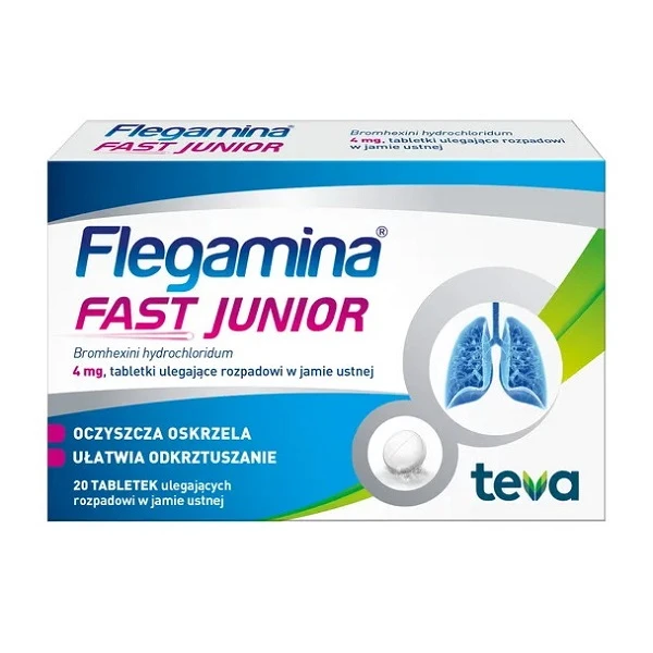 Flegamina Fast Junior 4mg, 20 tabletek