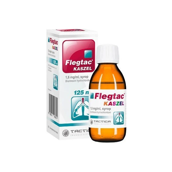 Flegtac Kaszel 1,6mg/ml, syrop, dla dorosłych i dzieci po 2 roku życia, 125ml