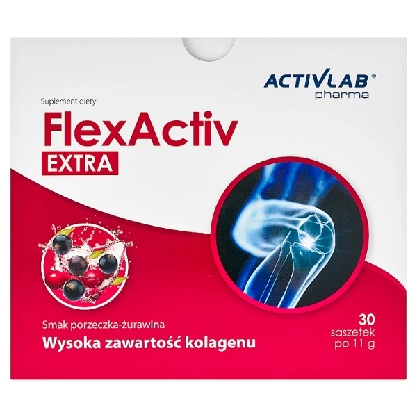 Activlab Pharma, FlexActiv Extra, proszek, smak porzeczka-żurawina, 30 saszetek