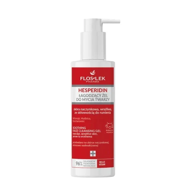 Flos-Lek Pharma, Hesperidin, łagodzący żel do mycia twarzy, 175ml