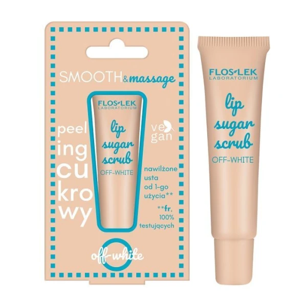 Flos-Lek Laboratorium, Lip Care, peeling cukrowy do ust, Off-White, 14g