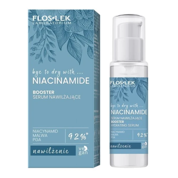 Flos-Lek Laboratorium, Niacinamide, serum nawilżające z niacynamidem i kwasem poliglutaminowym (PGA), 30ml