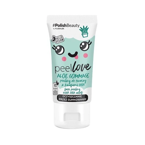 Flos-Lek Laboratorium, PeelLove Aloe Gommage, peeling aloesowy do twarzy z kwasami AHA, 75ml
