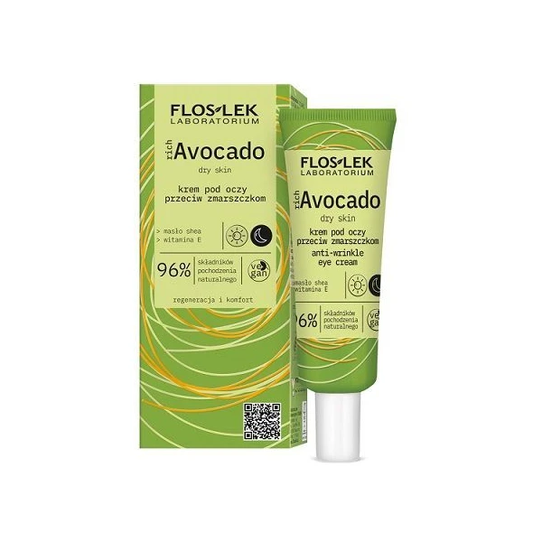 Flos-Lek Laboratorium, Rich Avocado, przeciwzmarszczkowy krem pod oczy, 30ml