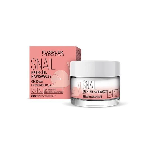 Flos-Lek Laboratorium, Snail, krem-żel naprawczy ze śluzem ślimaka, 50ml