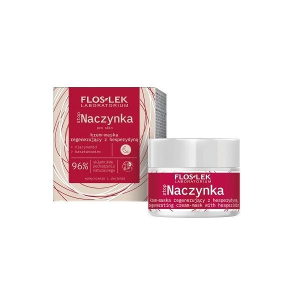 Flos-Lek Laboratorium, Stop Naczynka, krem-maska regenerujący z hesperydyną, na noc, 50ml