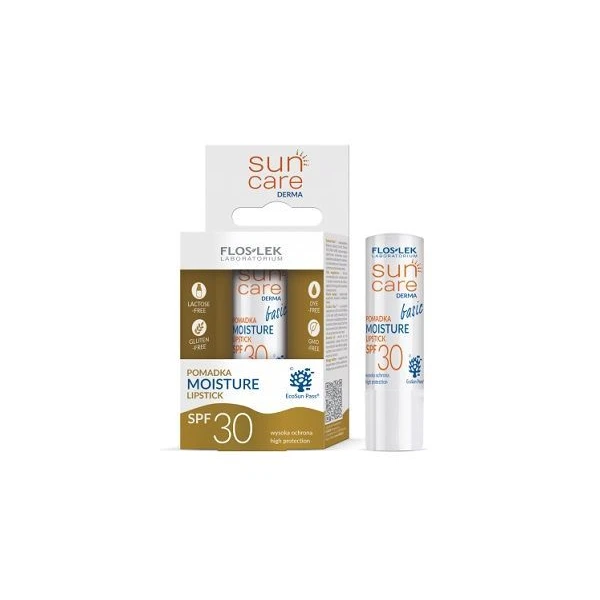Flos-Lek Laboratorium, Sun Care Derma Basic, pomadka ochronna do ust z filtrem SPF 30, 4g