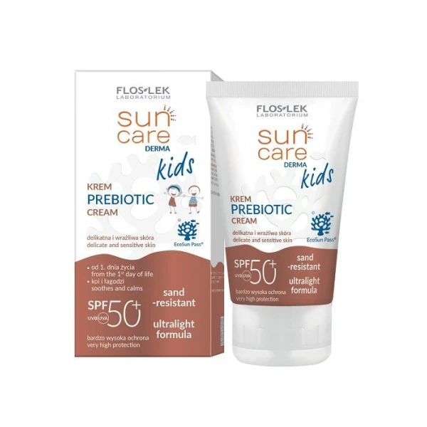 Flos-Lek Laboratorium, Sun Care Derma Kids, krem Prebiotic SPF 50+, od 1 dnia życia, 50ml
