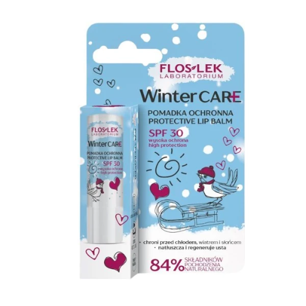 Flos-Lek Laboratorium, Winter Care, pomadka ochronna do ust z filtrem SPF30, 4g