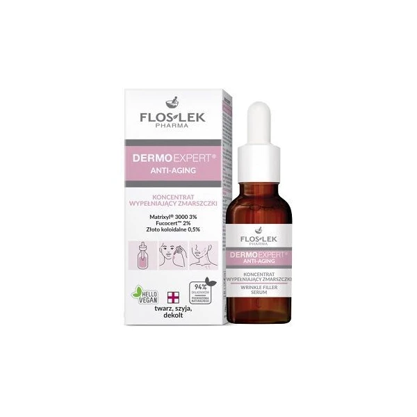 Flos-Lek Pharma, Dermoexpert, Anti Aging, koncentrat wypełniające zmarszczki, 30ml