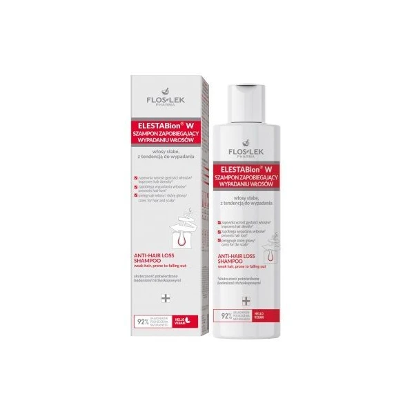 Flos-Lek Pharma, ElestaBion W, szampon zapobiegający wypadaniu włosów, 225ml
