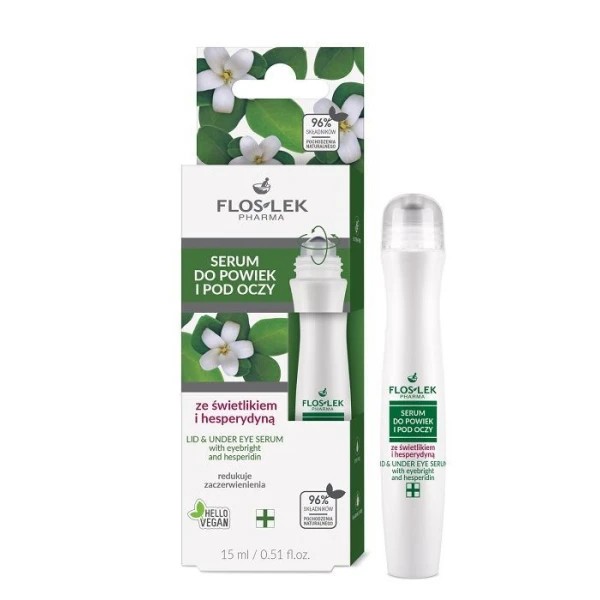 Flos-Lek Pharma, serum do powiek i pod oczy ze świetlikiem i hesperydyną, 15ml