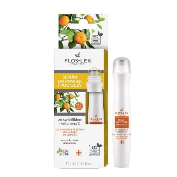 Flos-Lek Pharma, serum do powiek i pod oczy ze świetlikiem i witaminą C, 15ml