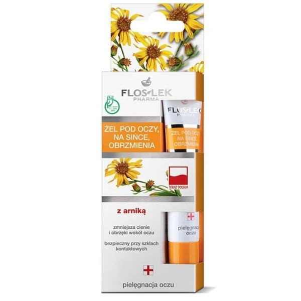 Flos-Lek Pharma, żel pod oczy z arniką, na sińce i obrzmienia, 15ml