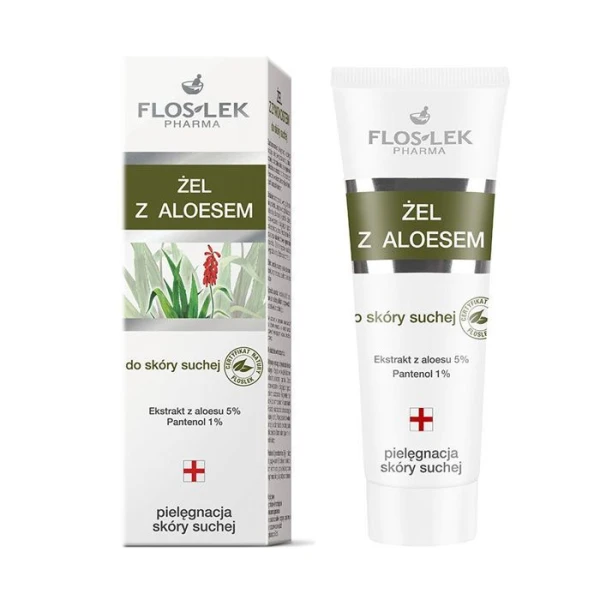 Flos-Lek Pharma, żel z aloesem, skóra sucha, 50ml
