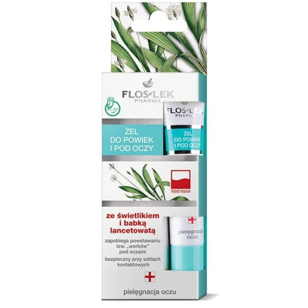 Flos-Lek Pharma, żel ze świetlikiem i babką lancetowatą do powiek i pod oczy, 15ml