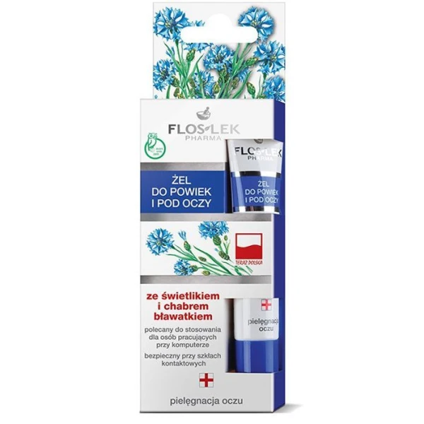 Flos-Lek Pharma, żel ze świetlikiem i chabrem (bławatkiem) do powiek i pod oczy, 15ml