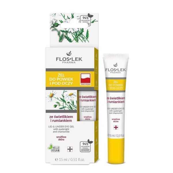 Flos-Lek Pharma, żel ze świetlikiem i rumiankiem do powiek i pod oczy, 15ml