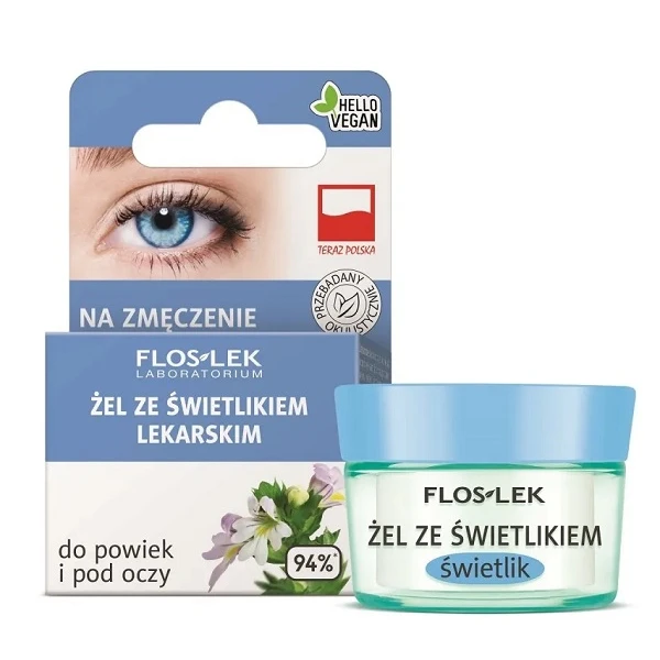 Flos-Lek Laboratorium, żel ze świetlikiem lekarskim do powiek i pod oczy, 10g