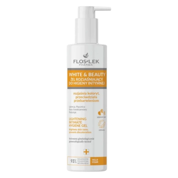 Flos-Lek Pharma, White&Beauty, żel rozjaśniający do higieny intymnej, 225ml