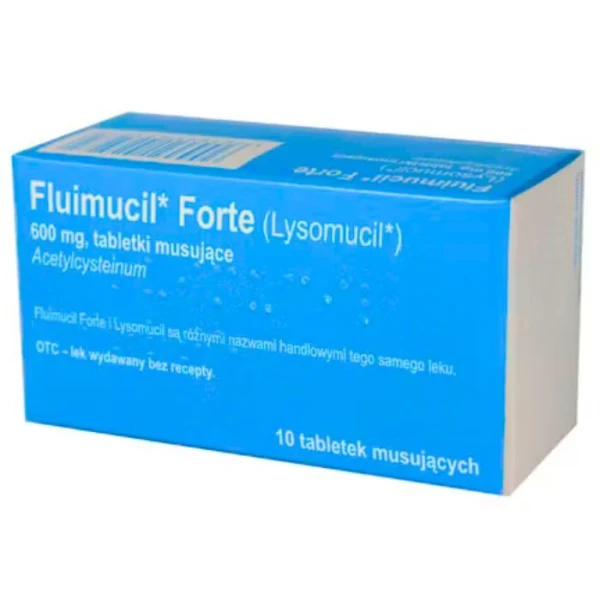 Fluimucil Forte 600mg, 10 tabletek musujących