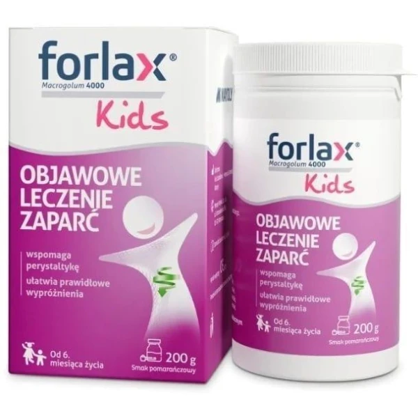 Forlax Kids, proszek, od 6 miesiąca życia, smak pomarańczowy, 200g