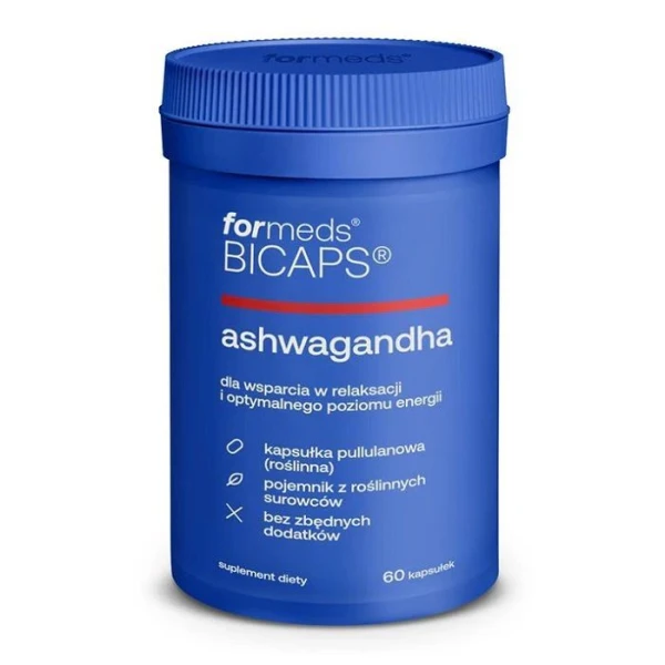 ForMeds Bicaps, Ashwagandha, 60 kapsułek