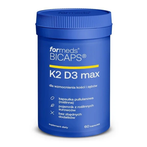 ForMeds Bicaps, K2 D3 Max, 60 kapsułek