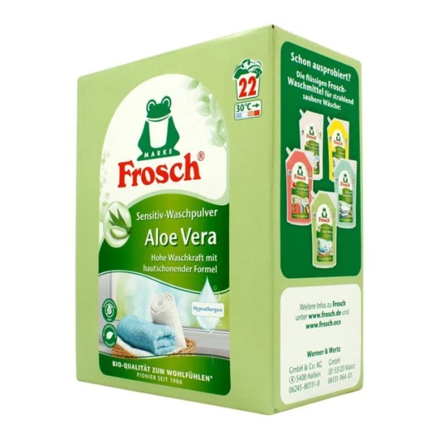 Frosch, delikatny proszek do prania aloesowy, 1,45kg