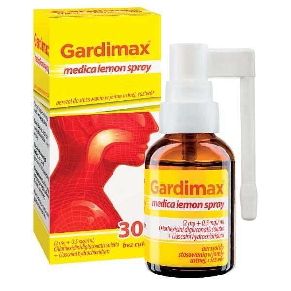 Gardimax medica lemon spray (2mg+0,5mg)/ml, aerozol bez cukru, 30ml