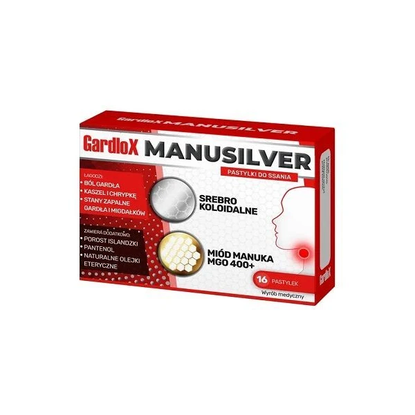 Gardlox Manusilver, 16 pastylek do ssania