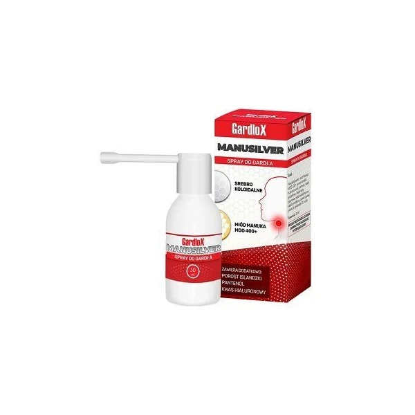 Gardlox Manusilver, spray do gardła, 30ml