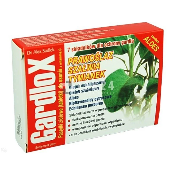 Gardlox, witamina C i aloes, 16 pastylek do ssania