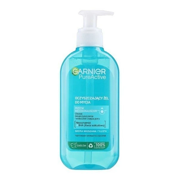 Garnier PureActive, oczyszczający żel do mycia, skóra mieszana i tłusta, 200ml