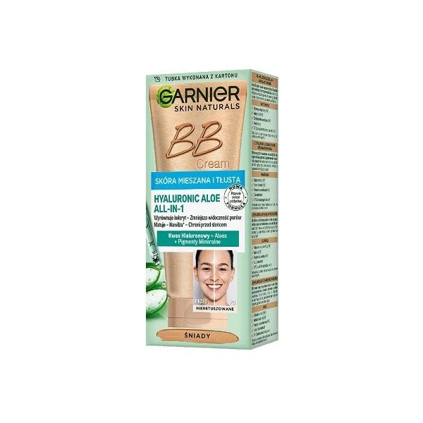 Garnier Skin Naturals, krem BB, SPF25, odcień śniady, skóra mieszana i tłusta, 50ml