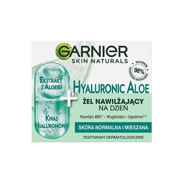 Garnier Skin Naturals, żel nawilżający, na dzień, skóra normalna i mieszana, 50ml