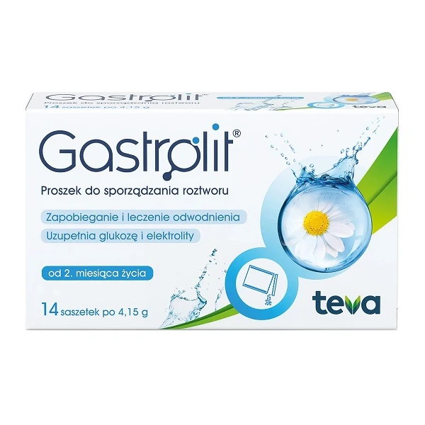 Gastrolit, proszek do sporządzania roztworu doustnego, po 2 miesiącu życia, 14 saszetek