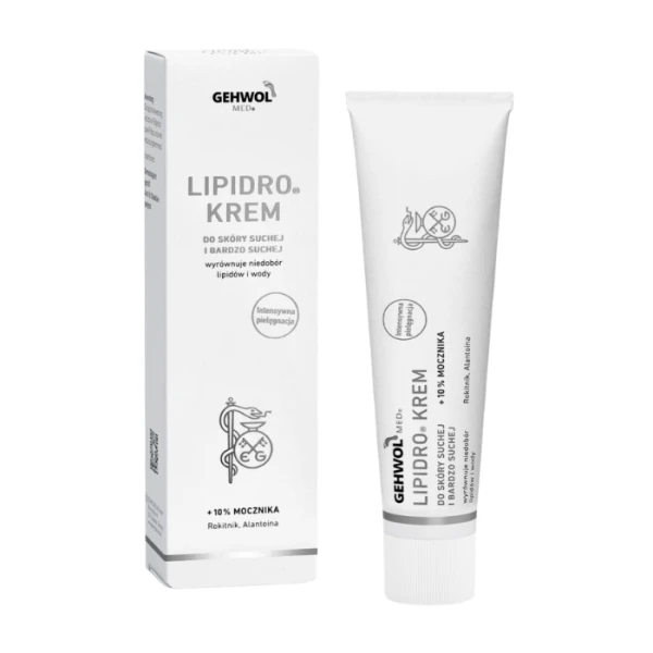 Gehwol Med Lipidro, krem nawilżający dla suchych stóp, 75ml