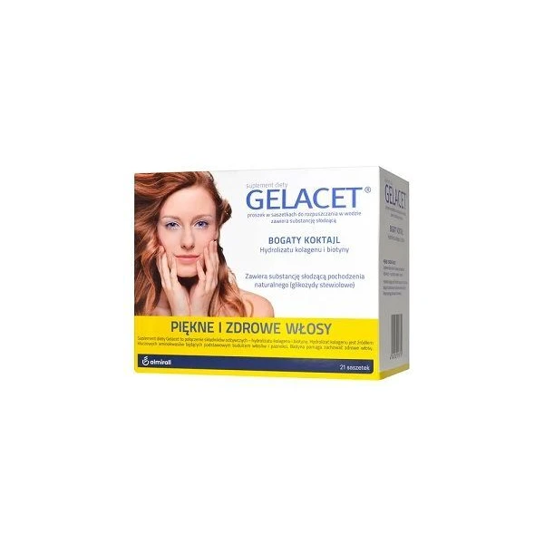 Gelacet, proszek do rozpuszczenia w wodzie, 21 saszetek