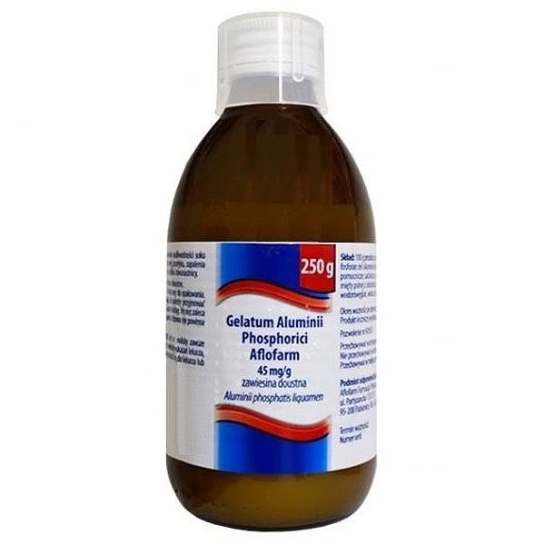 Gelatum Aluminii Phosphorici 45mg/g, zawiesina doustna, 250ml